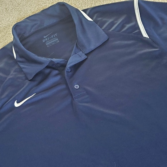 Nike Other - Nike Men's Polo Shirt Size XL Blue Dri-Fit White Accent